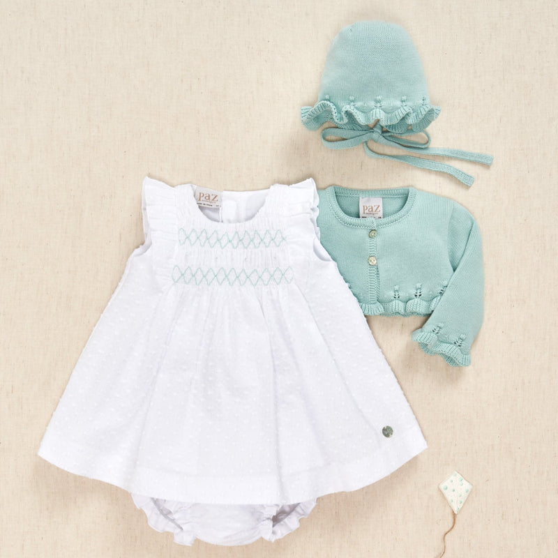 VESTIDO PLUMETI Y NIDO DE ABEJA "EIDO" NIÑA 6M-4 AÑOS