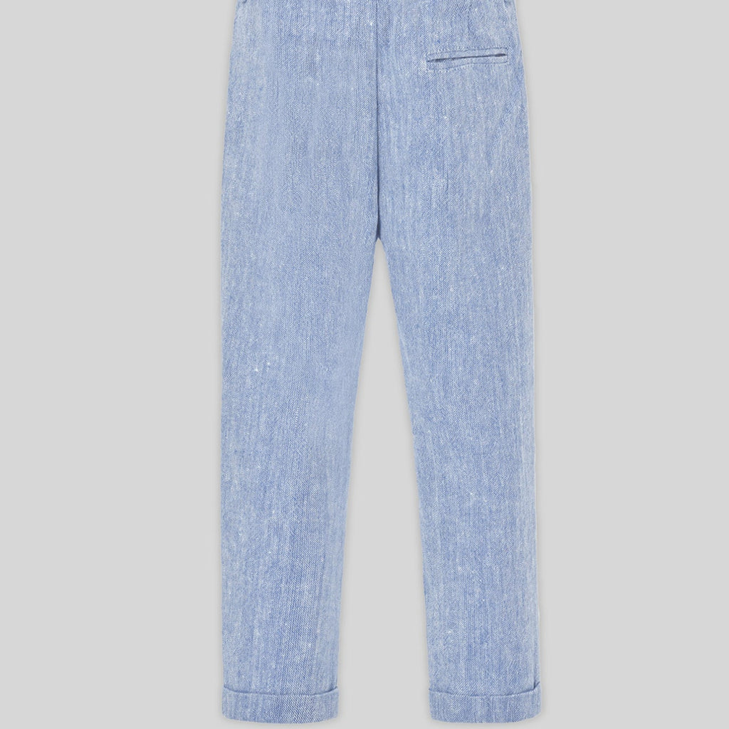 PANTALON LINO CEREMONIA AZUL AÑIL NIÑO DE 8-12 AÑOS