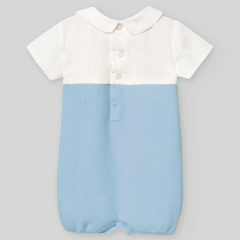 BOMBACHO PUNTO TELA "BICO" AZUL CIELO NIÑO BEBE DE 3M-9M