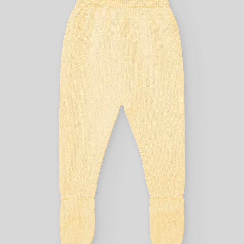 CONJUNTO PUNTO AMARILLO CON DETALLE LINO "BICO" BEBE NIÑO