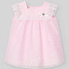 VESTIDO ORGANZA PLUMETI CON PUNTILLA LINDA NIÑE BEBE