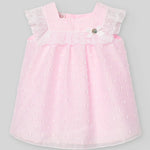 VESTIDO ORGANZA PLUMETI CON PUNTILLA LINDA NIÑE BEBE