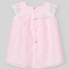 VESTIDO ORGANZA PLUMETI CON PUNTILLA LINDA NIÑE BEBE