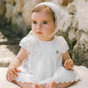 GORRO PUNTO C/PUNTILLA CRUDO-BEIGE "PAZ"