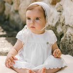 GORRO PUNTO C/PUNTILLA CRUDO-BEIGE "PAZ"