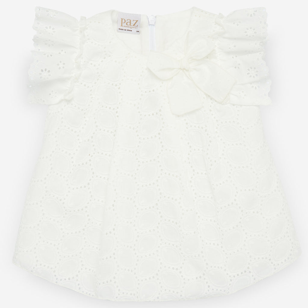 VESTIDO CALADO BLANCO - Kokoletty Moda Infantil