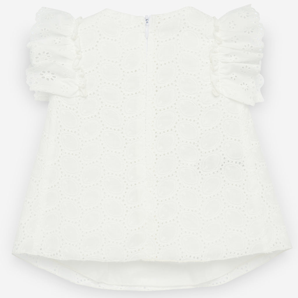 VESTIDO CALADO BLANCO - Kokoletty Moda Infantil