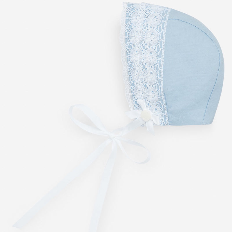 GORRO TELA TIRA BLANCA AZUL CIELO - Kokoletty Moda Infantil