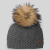 GORRO C/POMPON PELO PELTRE NIÑA