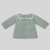 CONJUNTO PUNTO NIÑA BEBE VERDE MENTA CON POLAINA BLANCA APERTA