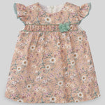 VESTIDO NIDO DE ABEJA MANDARINA NIÑA BEBE
