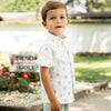 CONJUNTO CAMISA ESPANTAPAJAROS CON SHORT VERDE MENTA LINO NIÑO DE 12M-3 AÑOS