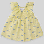 VESTIDO ESTAMPADO AMARILLO AVIONETAS NIÑA DE 12M-4 AÑOS