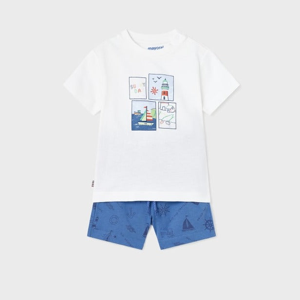 CONJUNTO PLAYERA Y SHORT ALGODON ATLANTICCO BEBE NIÑO