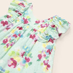 VESTIDO PLUMETI ESTAMPADO FLORES AGUA NIÑA DE 6M-3 AÑOS