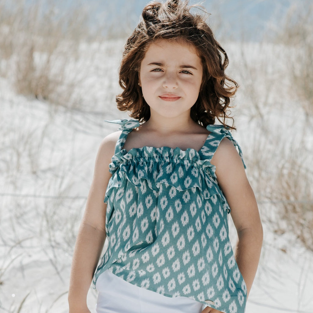 BLUSA TIRANTES VERDE - Kokoletty Moda Infantil