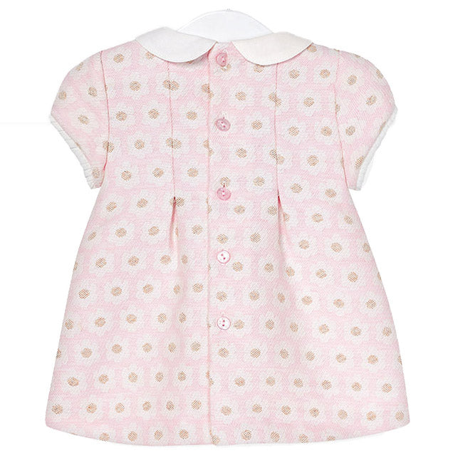 VESTIDO ROSA FLORES BLANCAS - Kokoletty Moda Infantil