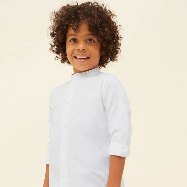 CAMISA M/L CUELLO MAO LINO NIÑO