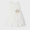 VESTIDO CRUDO LINO CEREMONIA NIÑA DE 2-8 AÑOS