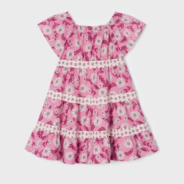 VESTIDO COMBINADO ESTAMPADO PEONIA 2-8 AÑOS