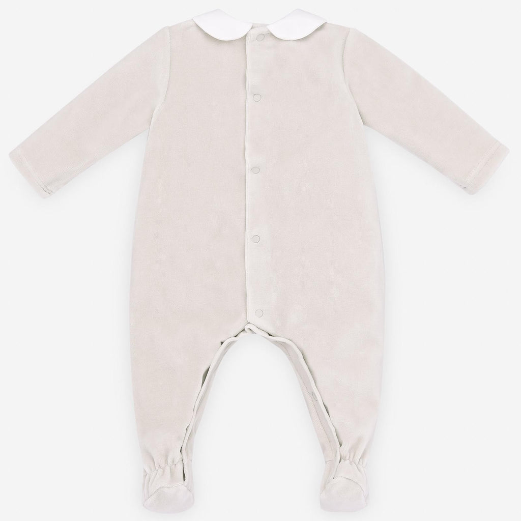 MAMELUCO VELOUR BEIGE ALFORZAS TERNURA