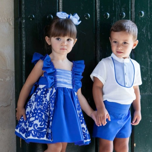 VESTIDO AZUL REY - Kokoletty Moda Infantil