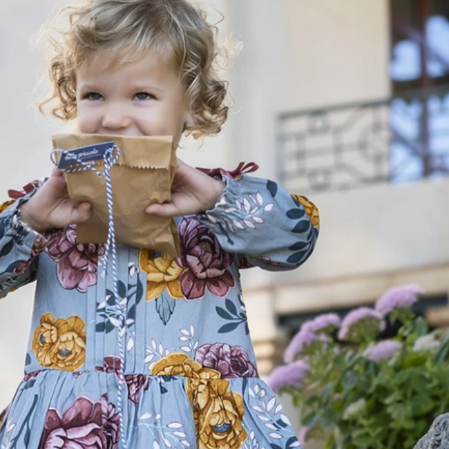 VESTIDO FLORES CON MALLA VERDE