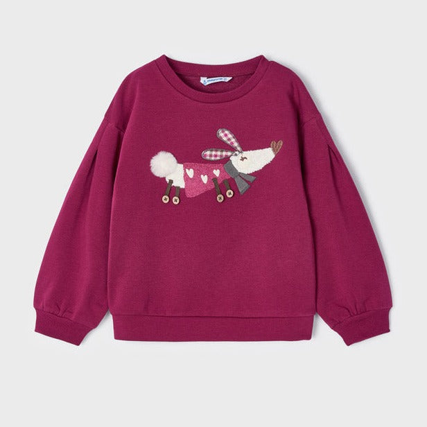 SUDADERA NIÑA GROSELLA NIÑA DE 2-8 AÑOS