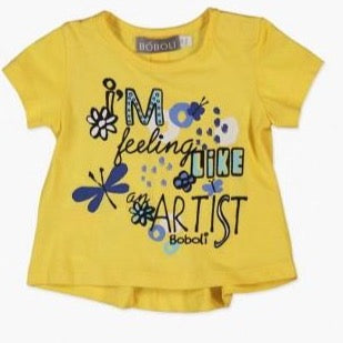 CONJUNTO PLAYERA CON LEGGINGS AMARILLO - Kokoletty Moda Infantil