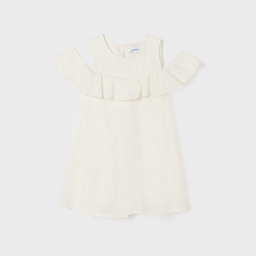 VESTIDO CRUDO BORDADDO NIÑA DE 8-18 AÑOS