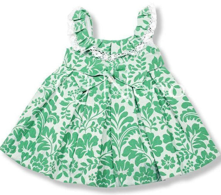 VESTIDO VERDE FLORES - Kokoletty Moda Infantil