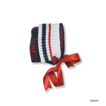 GORRO CUADROS MARINO ROJO