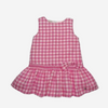 VESTIDO LINO CUADROS ROSA - Kokoletty Moda Infantil