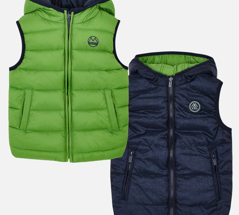 CHALECO REVERSIBLE VERDE MARINO
