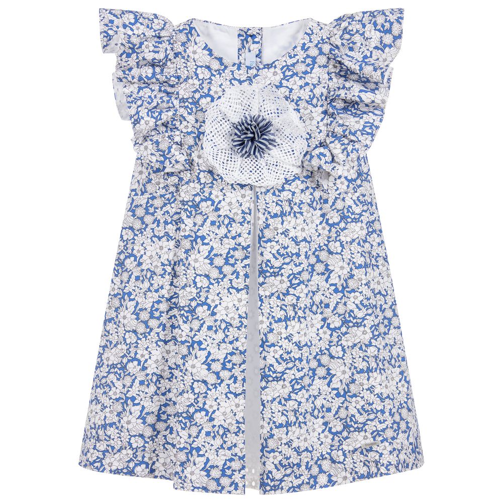 VESTIDO FLORES AZUL - Kokoletty Moda Infantil