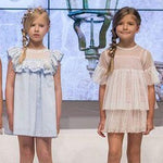 VESTIDO CUELLO TUL CIELO - Kokoletty Moda Infantil