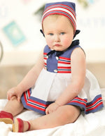 VESTIDO CON CALZÓN Y GORRO MARINERO - Kokoletty Moda Infantil