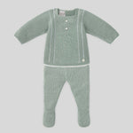 CONJUNTO PUNTO VERDE MENTA APERTA NIÑO BEBE