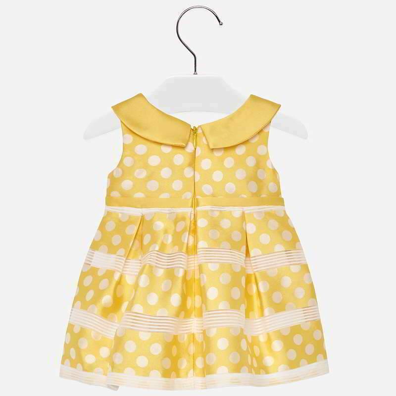 VESTIDO AMARILLO LUNARES BLANCOS - Kokoletty Moda Infantil